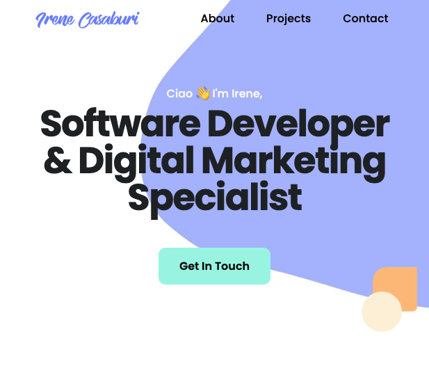 Responsive Portfolio Project Homepage